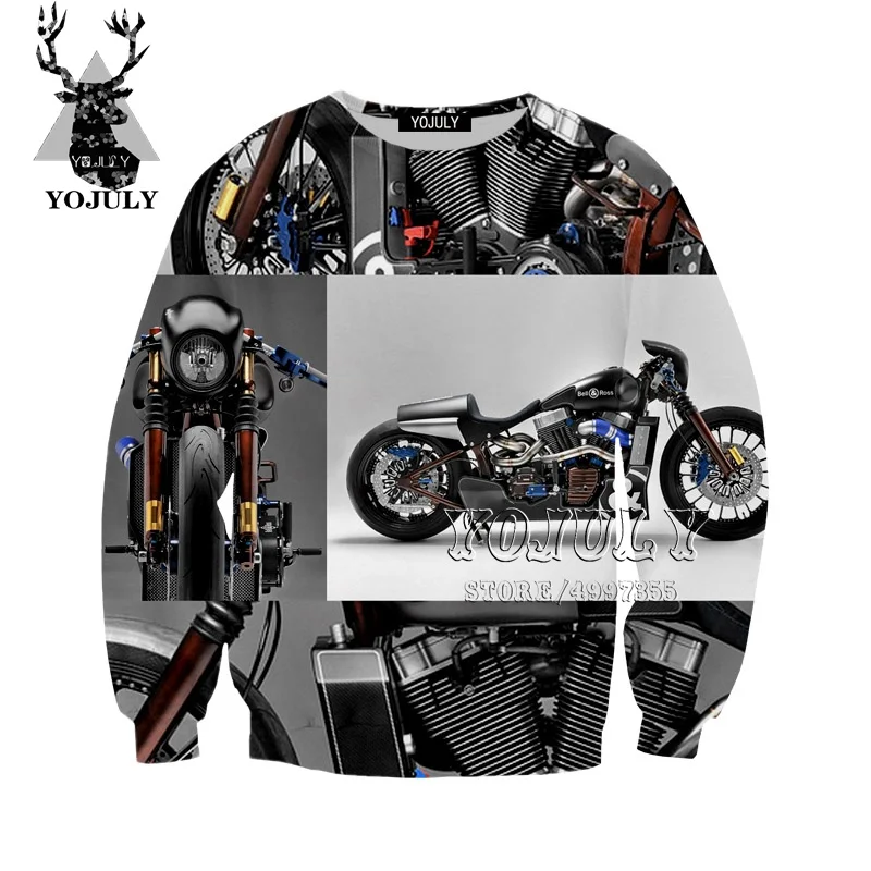 YOJULY/крутой Детский свитер с 3d принтом для мотоцикла новая детская одежда для маленьких мальчиков и девочек-подростков модный топ с длинными рукавами modis SW106