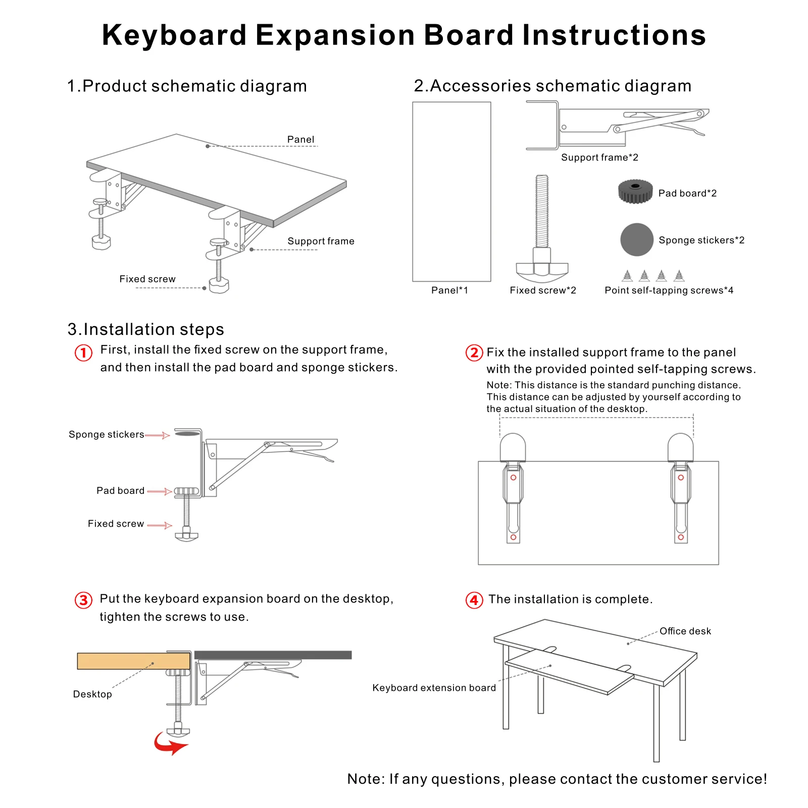 Computer keyboard ergonomics extender desk board 6