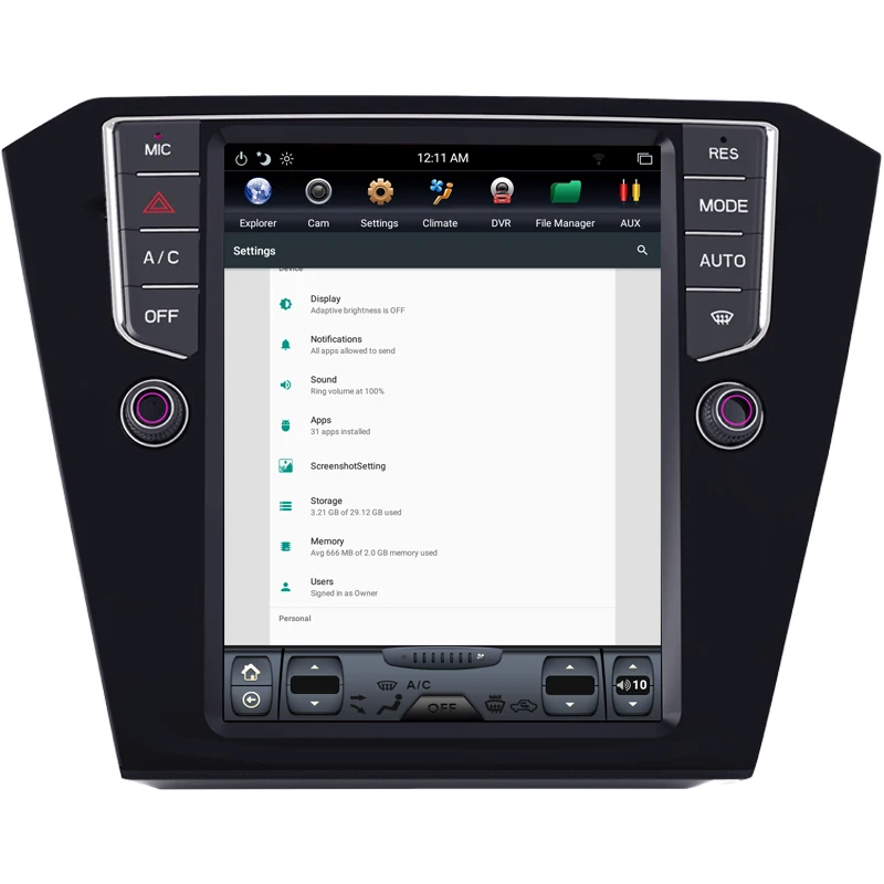 Top NAVITOPIA 10.4inch Vertical Screen Tesla Android 7.1 Car GPS Navigation for VW Magotan 2017 Car DVD Multimedia Player 10