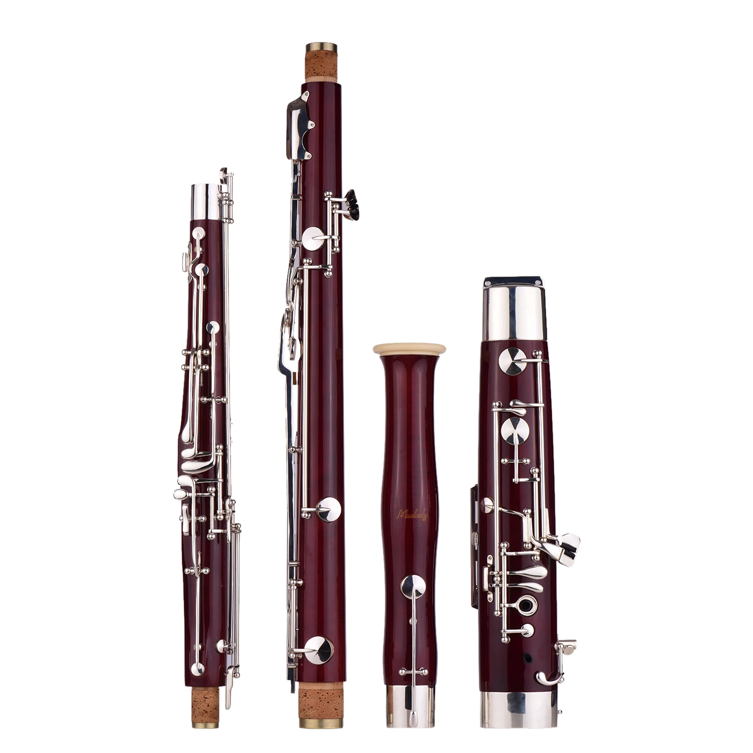 Muslady Профессиональный Bassoon C Ключ клен деревянный корпус Мельхиор посеребренные ключи деревянный духовой инструмент с чехол для переноски