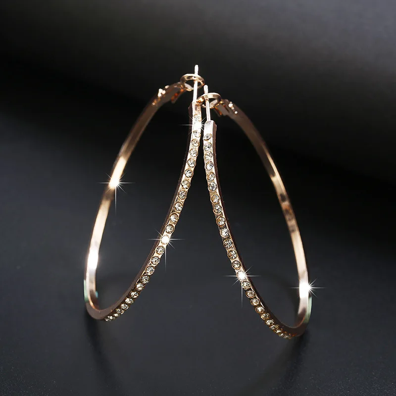 Simplicity Personality Circular Hoop Earrings Fashion Punk Style Brincos Round Earrings Party Jewelry