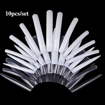 

Stiletto Square Acrylic Fake Nails UV Gel Nail Extra Long Fake Nails Fashion Types Of Acrylic False Nail French DIY Fake Tips