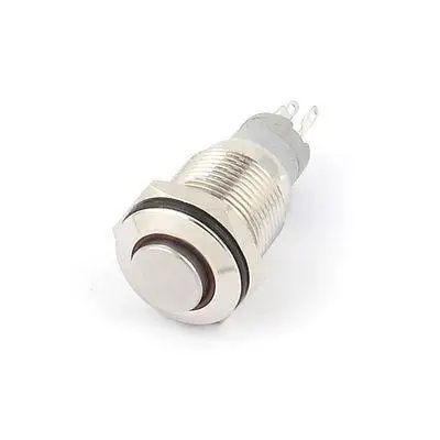 

DC 12V Red Illuminated LED 16mm Metal Momentary Button Switch SPDT