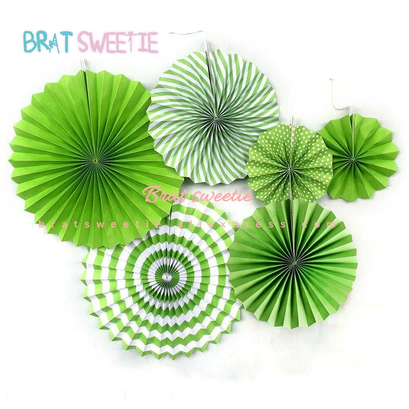 

St. Patrick's Day Decorations Dinosaur Green Paper Fans Hanging Paper Crafts for Jungle Party Boys Birthday Party Supplies