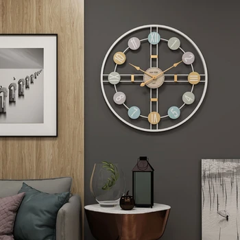 

Colorful Kids Wall Clock 16 Inch Silent Non Ticking Quality Quartz Battery Operated Wall Clocks, Easy to Read 3D Multi C