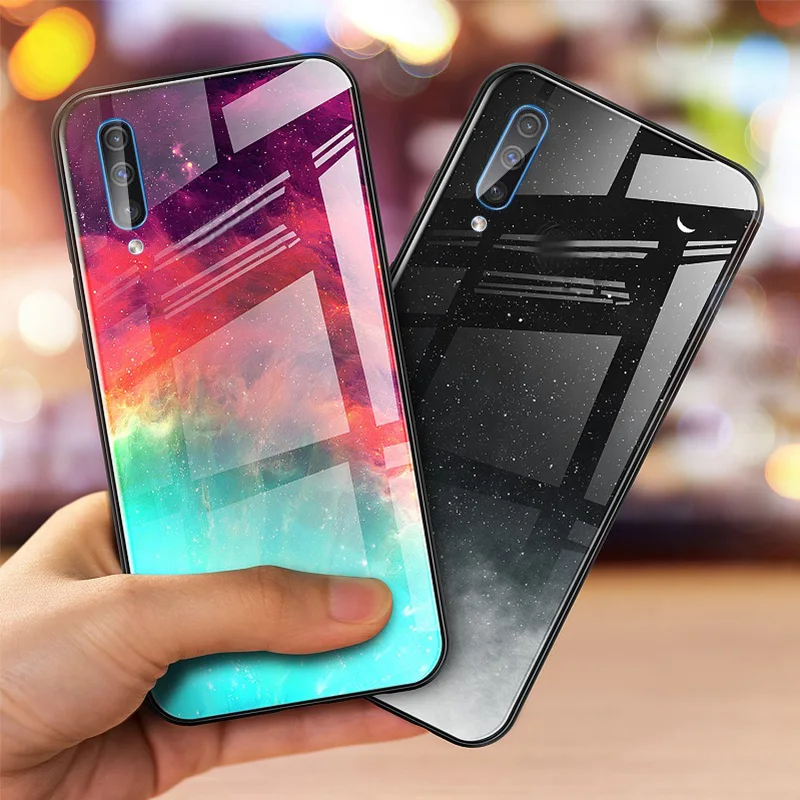 Чехол для телефона из закаленного стекла Samsung Galaxy A30 A40 A50 A70 A10 A20 A30S A50S S10E S10 Plus NOTE 10