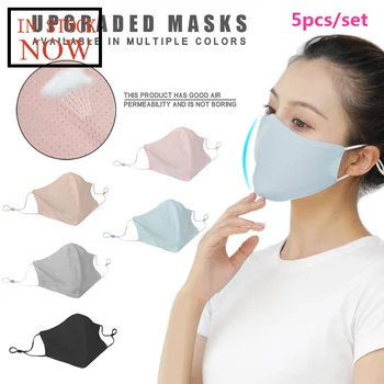 

2pcs Reusable Sunscreen Mask Cool Feeling Ventilation Cleanable Breathing Mesh Face Mask Mondkapjes Wasbaar Masque De Protection