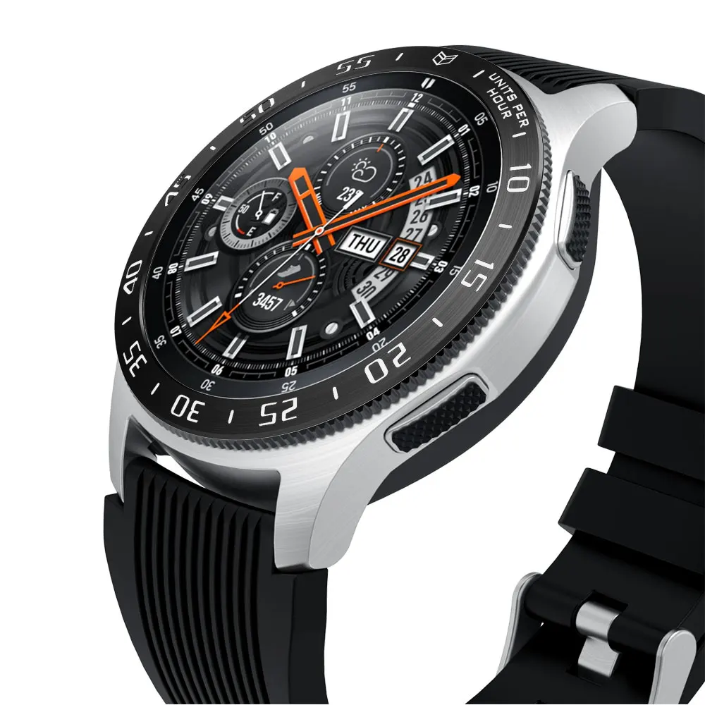 Алмазный металлический ободок чехол для samsung Galaxy Watch 42 мм/46 мм gear S3 клеющаяся крышка ремешок аксессуары для часов