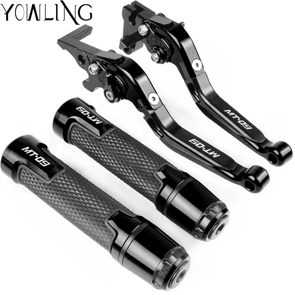 For YAMAHA MT-09 FZ09 MT09 2014 2015 2016 2017 2018 2019 Motorcycle Adjustable Brake Clutch Levers Handlebar Hand Grips ends | Автомобили