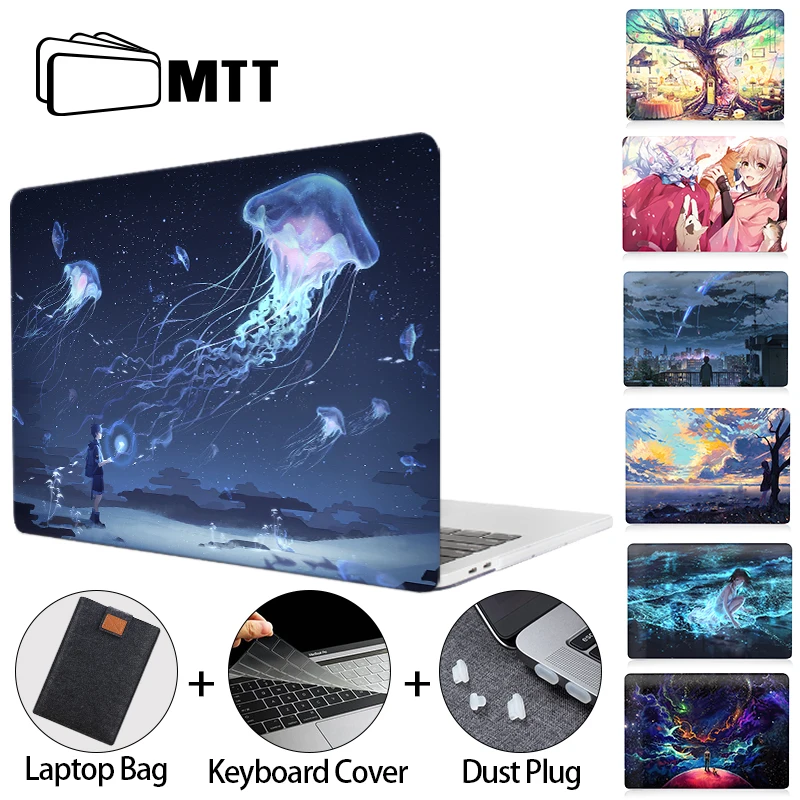 

MTT Laptop Case For Macbook Pro 13 15 16 inch A2289 A2141 Cartoon Cover for Mac book Air 11.6 12 Pro Retina 13.3 15.4 inch Fumda