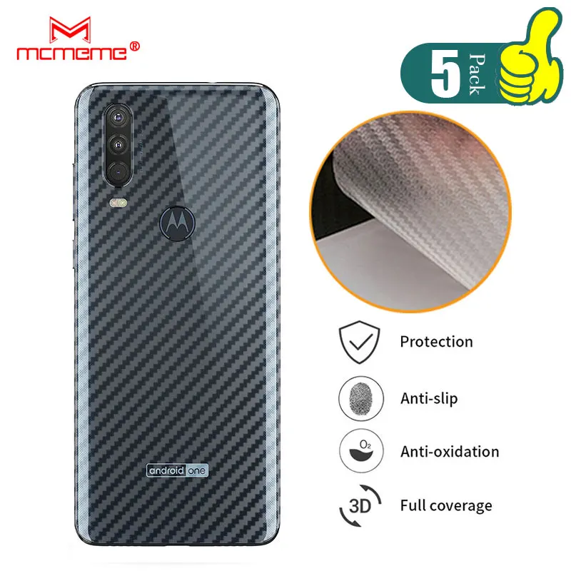 

For Motorola One Action 3D Carbon Fiber Protective Back Film For Motorola moto One Zoom pro Back Screen Protector Film Sticker