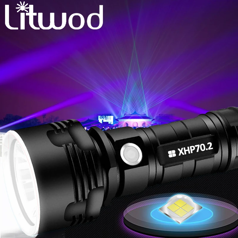 XHP70.2 Super Powerful LED Flashlight USB Tactical TorchL2 lamp flash Rechargeable 26650 battery Lantern to Camping and fishing | Лампы и