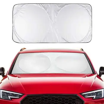 

Double Circle Car Front Windshield Sun Heat Blocking Anti-UV Cover Protector