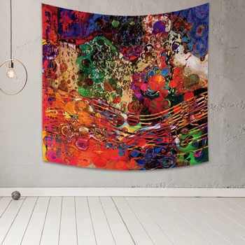 

Cassisy Abstract Oil Painting Tapestry Wall Hanging Living Room Bedroom Decor Beach Towel Polyester Carpet Psychedelic Tapestry