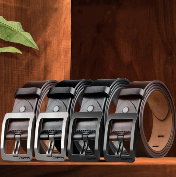 New men's leather pin buckle belt casual high quality belt retro design pin buckle leather belt casual business men's belt