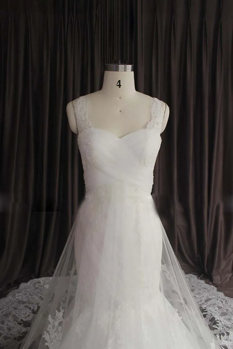 Graceful Sweetheart Spaghetti Strap Sleeveless Long Lace Sexy Mermaid Vestido De Noiva bridal gown Mother of the Bride Dresses