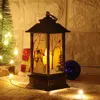 Christmas Santa Claus/Snowman/Deer Castle Candlestick Lamp Light Hanging Lantern Festival Desktop Ornament ► Photo 3/6