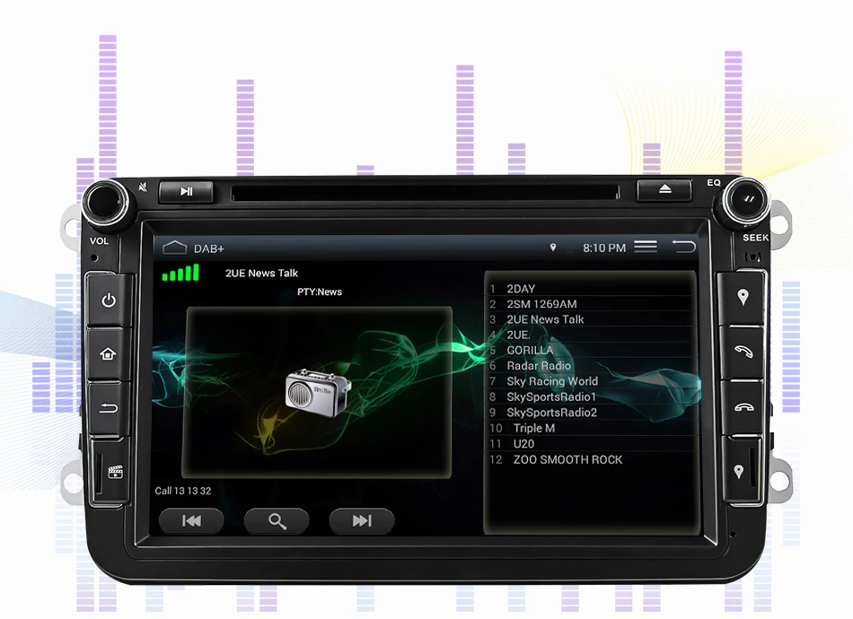 Discount Eunavi 2 din Octa core 4G 64G Android 9 Car DVD GPS for VW Passat CC Polo GOLF 5 6 Touran EOS T5 Sharan Jetta Tiguan Radio dsp 39