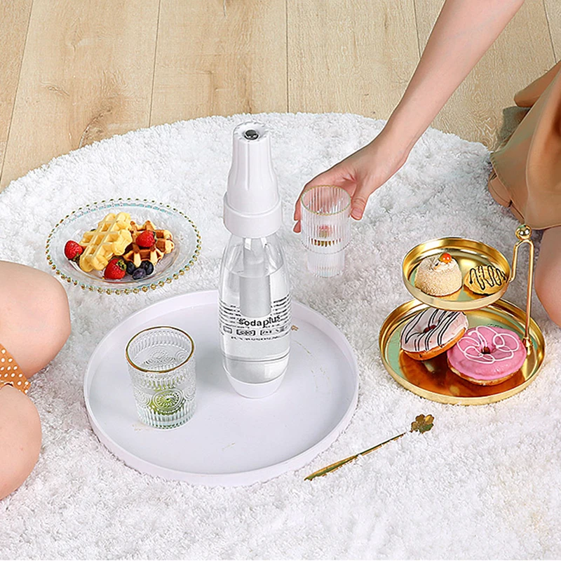 Goalone Portable Soda Maker Household 1L Sparkling Water Bottle BPA Free Carbonated Water Machine without CO2 Cylinder Bar Tools