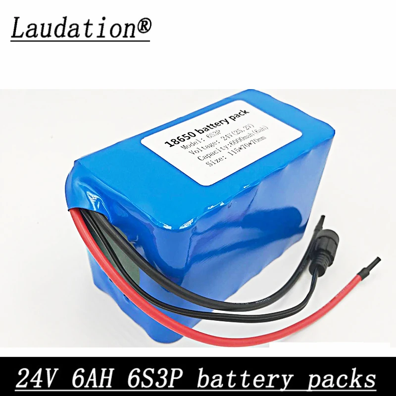 

Laudation 25.2V 6Ah 6S3P 18650 lithium battery Rechargeable Battery For GPS Navigator/Camera/Golf Car/Electric Bike/LED/Light