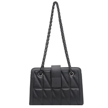 

Solid Diamond Lattice Versatile Female Crossbody Bag Fashion Button Design Shoulder Bags for Women 2020
