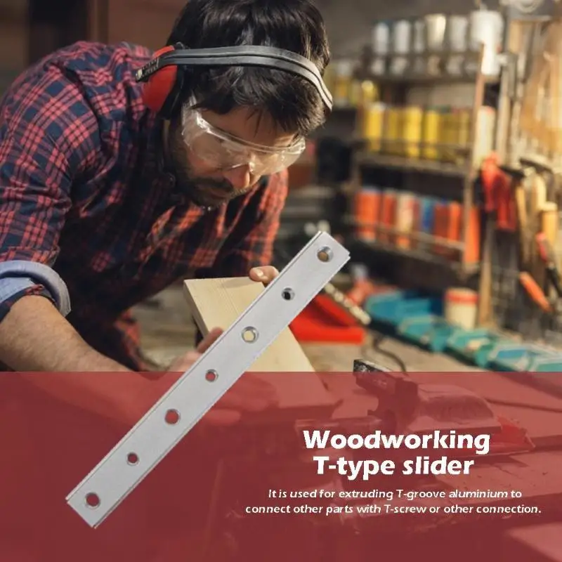 

Woodworking DIY Auxiliary Tool T-shape Slider 30/45 type Aluminum Alloy Slot Miter M6/M8/100/200/300/450mm
