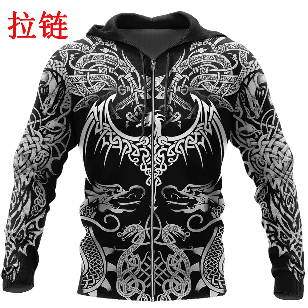 Armor Dragon Tattoo Art 3D Printed Unisex Deluxe Hoodie Men Sweatshirt Streetwear Zip Pullover Casual Jacket Tracksuit KJ0281