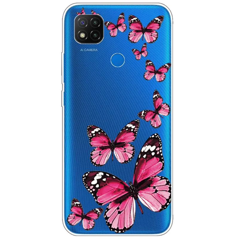 xiaomi leather case design For Xiaomi Redmi 9C NFC Case Transparent Soft Silicone Back Cover For Xiaomi Redmi9C NFC Case Clear TPU Redmi 9 C NFC 6.53'' Cat phone cases for xiaomi Cases For Xiaomi