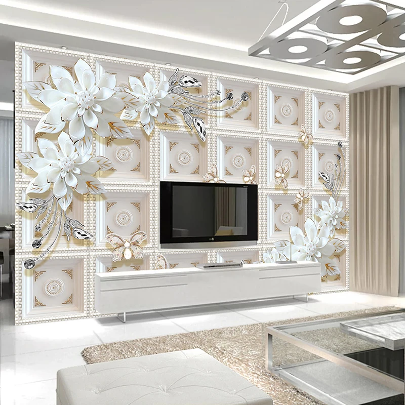 Custom-3D-Wall-Murals-Wallpaper-Wall-Painting-Stereoscopic-Relief-Jewelry-Flowers-3D-Living-Room-TV-Backdrop (2)