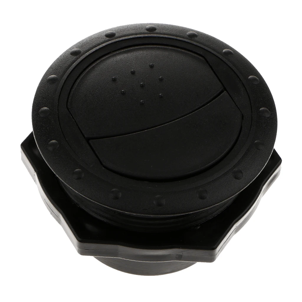 78x51mm Round Trailer Yacht Side Roof Air Vent Exhaust Outlet - Install Hole: Approx 60mm, Black