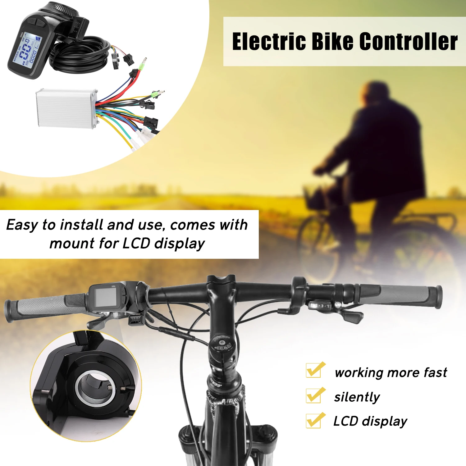 自転車とスクーター用のブラシレスモーターコントローラー,350W