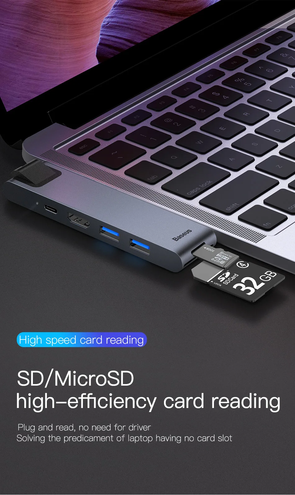Baseus Thunderbolt 3 Dock USB Type C to HDMI HUB Adapter for MacBook Samsung Dex Galaxy S10/S9 USB-C Converter Thunderbolt HDMI