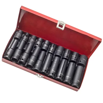 

20pcs 1/2" inch Deep Impact Socket Tool Kit 10-19mm Metric Garage 38/78mm Tools