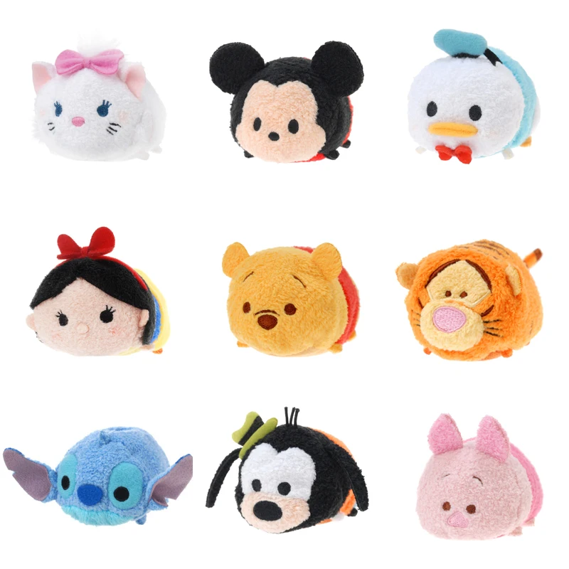 

Takara Tomy Tsum Tsum Plush Toy Pooh Bear Mickey Minnie Donald Duck Stitch Piglet Tiger Goofy Screen Wipe Doll Kids Toys Gifts