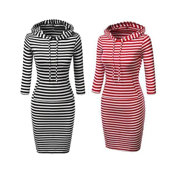 

2019 New self-cultivation cap stripe and lace guard dress