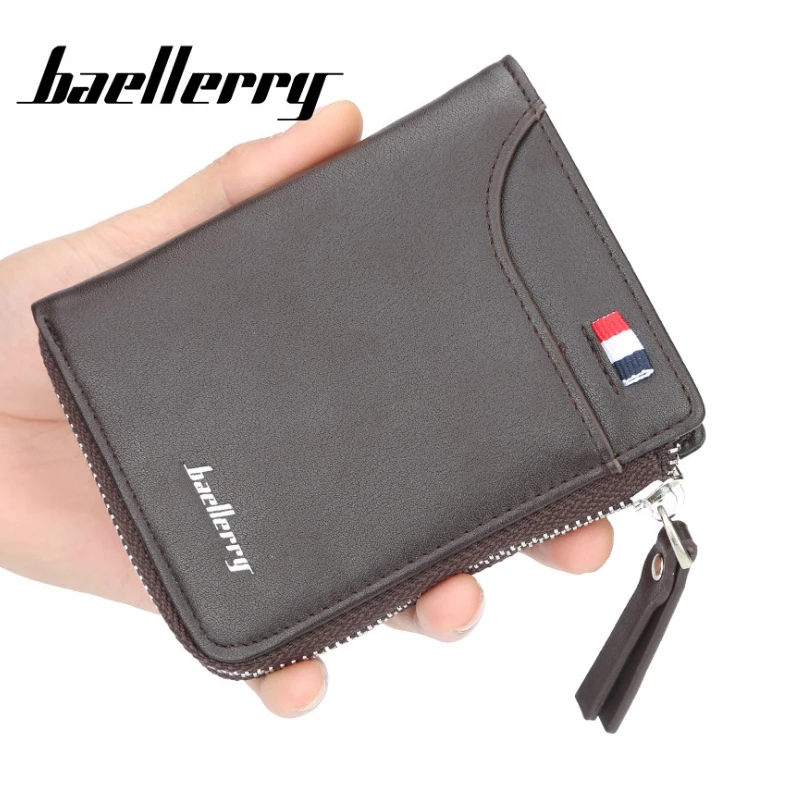 Корейский дизайн оригинальный мужской кошелек Baellerry на молнии с держателем для