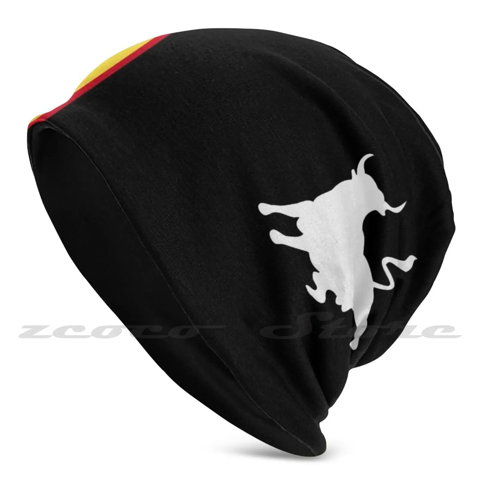 Bull Knit Hat Hedging Cap Soft Elasticity Sport All'Aria Aperta Leisure Bull Bandiera Spagnola Spagna Patriot Spagnolo Long Live Spagna Red