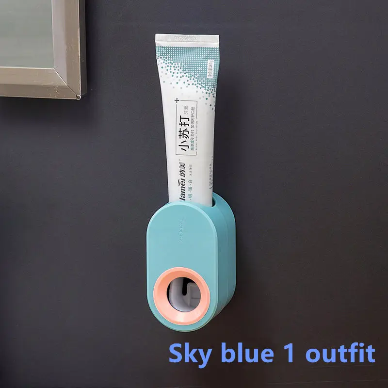 

BAISPO Wall Mounted Automatic Toothpaste Squeezer Dispenser Plastic Dust-proof Toothbrush Holder For Toilet Bathroom Accessories
