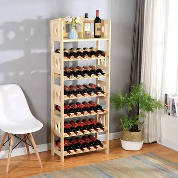 

Continental Rosewood Solid Wood Wine Holder Bottle Rack Multi-Tier Glass Display Storage Stand Stable & Elegant Organizer
