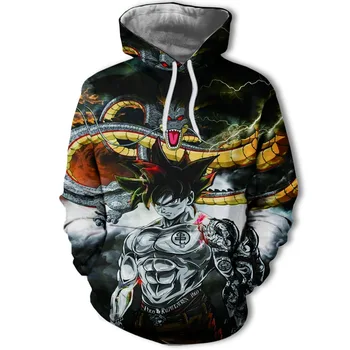 

3D Hoodie Dragon Ball Men Printed snowman Fall Winter Hoodies Thin style Casual Streetwear Sweatshirt Men Large size S-4XL