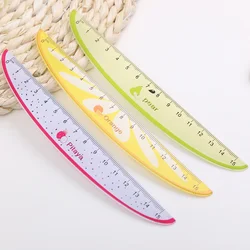 Règles de mesure créatives à motif de fruits en plastique, papeterie scolaire, Style aléatoire, 15cm, 6 pièces 