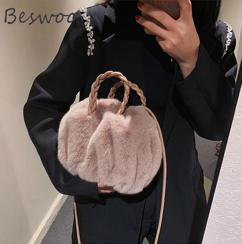 fluffy handle bag