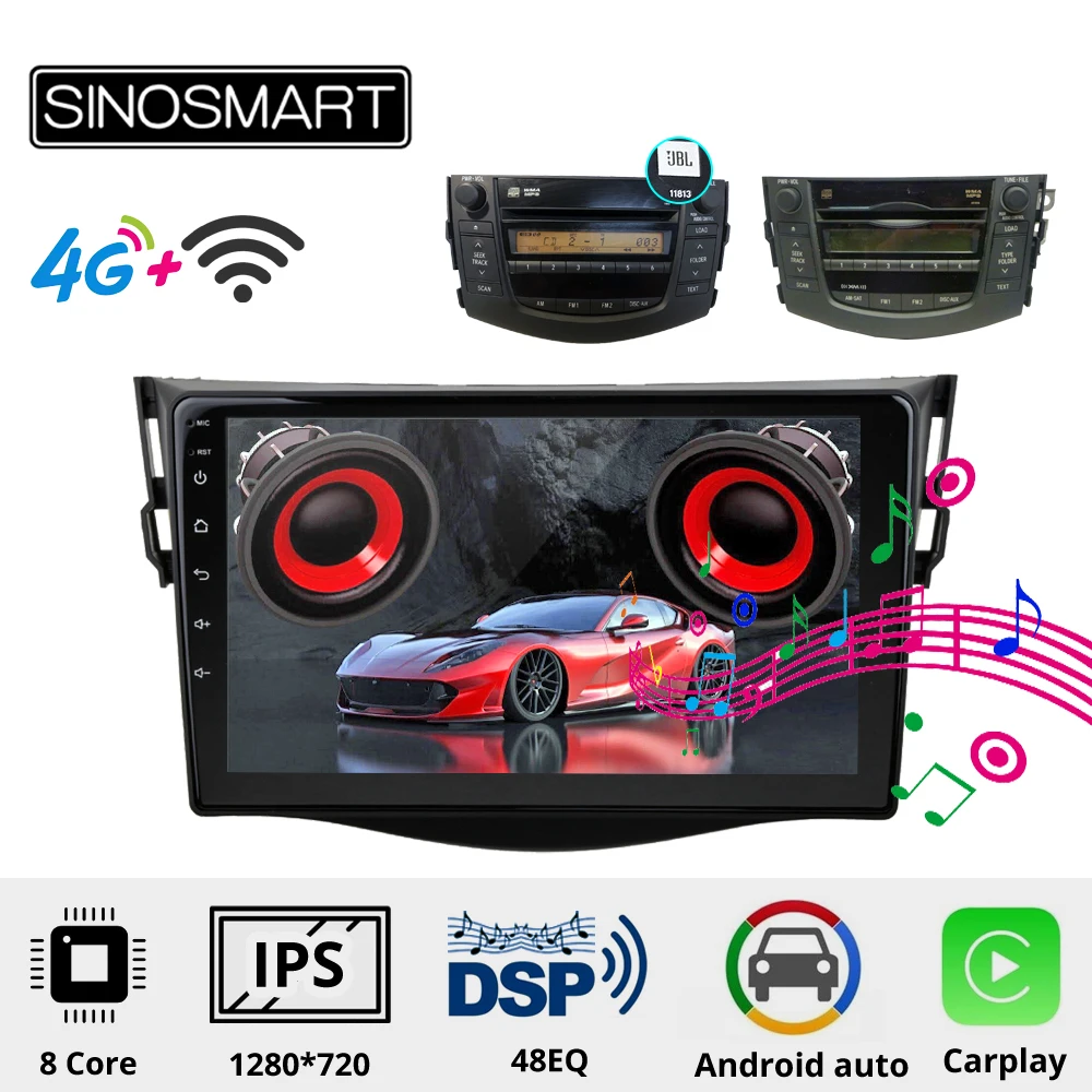 Sinosmart Автомобильный GPS плеер для Toyota RAV4 2006-2011 поддержка OEM JBL 8 Core DSP 48EQ | Автомобили и