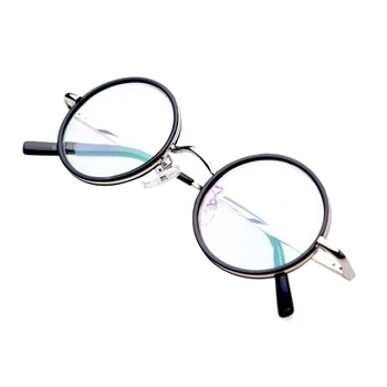

antique style retro reading glasses nerd glasses reading aid with Case Round Frame +1.5