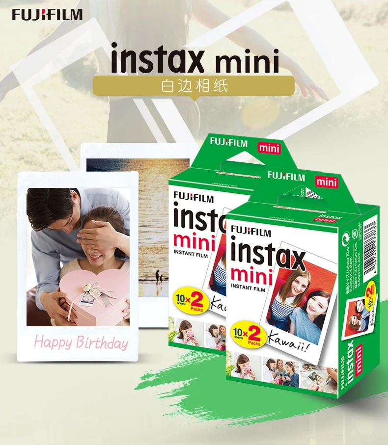10/20/40/60/80/100 листы Fuji Fujifilm instax mini 11 9 3 дюймов белый край пленки для Фотоаппарат