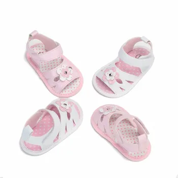 

Summer Girls Shoes Breathable Anti-Slip Hollow Design Floral Shoes Toddler Soft Soled First Walkers Cloths 2019