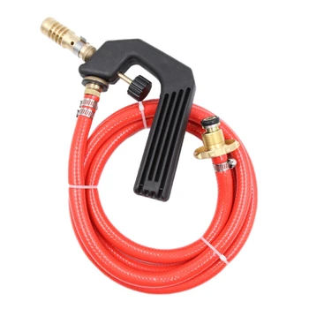 

Turbo Hose Torch Gas Welding Torch Kit with 2M Hose for Solder Heating Nozzle Rosebud Tip