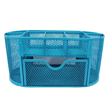 

2019 New Multi-functional Desk Organizer Mesh Metal Pen Holder Stationery Container Box Office School Supplies Caddy