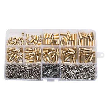 

750 Pcs/Set M3 Brass Studs Pillars Standoff Spacers Screw Isolation Spacing Screws Kit