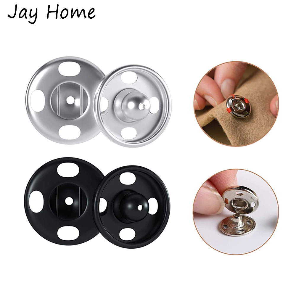 100/50 Stück Druckknöpfe zum Aufnähen, Druckknöpfe, Metall-Druckknopfknöpfe, Druckknopf für DIY-Kleidungsstück, Nähen, Kleidung, 8/10 mm – Detail 4